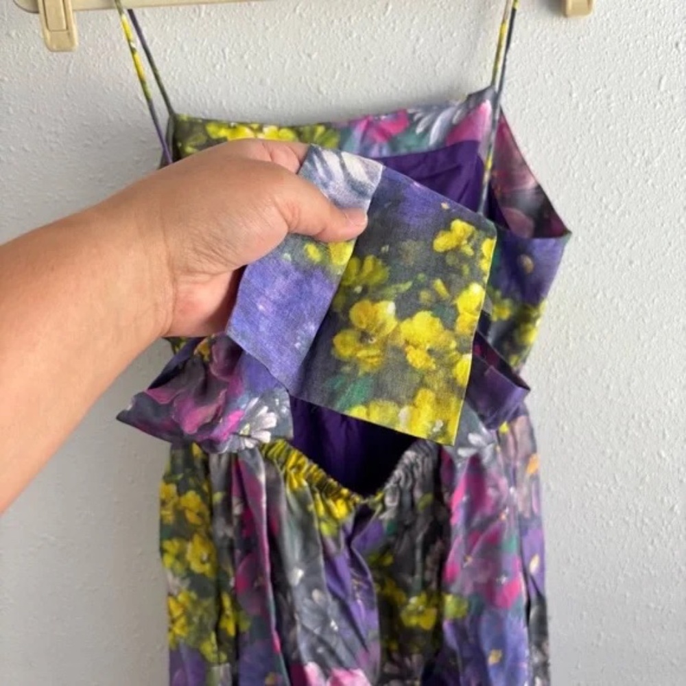 & OTHER STORIES Savoir Printed Silk Bow-Detailed Multi-Color Midi Dress - Picture 10 of 12